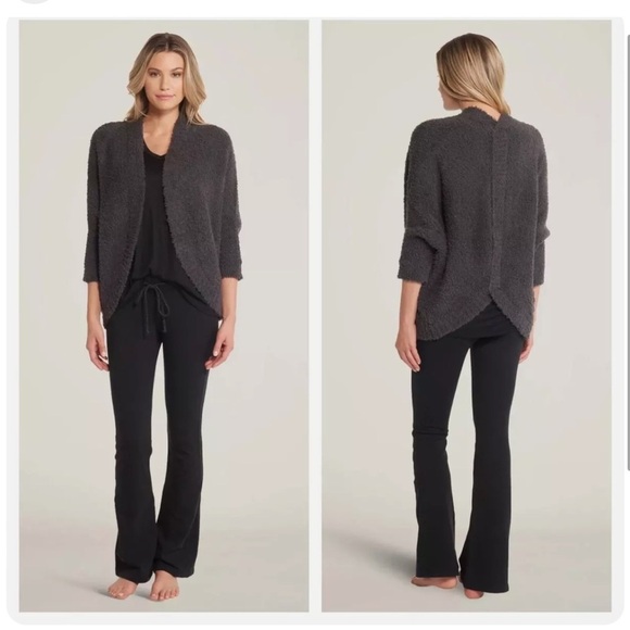 NWOT Barefoot Dreams CozyChic® Shrug S/M Carbon Gray Soft Cozy Loungewear S/M - Picture 1 of 8